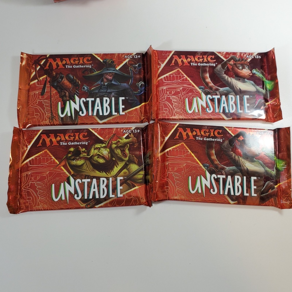4 MTG Unstable Sealed Booster Packs From Drafting English Magic the Gathering
